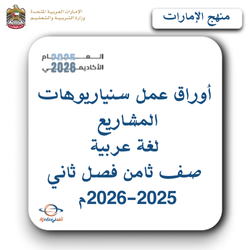 أوراق عمل سنياريوهات المشاريع عربي صف ثامن فصل ثاني 2026