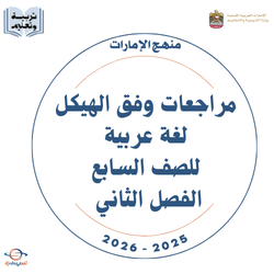 مراجعات وفق الهيكل لغة عربية للصف السابع فصل ثاني 2026