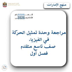 مراجعة وحدة تمثيل الحركة فيزياء صف تاسع متقدم فصل أول