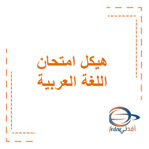 هيكل امتحان اللغة العربية صف رابع فصل ثالث 2023