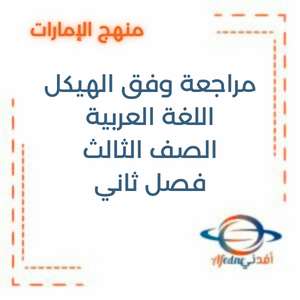 المراجعة النهائية وفق الهيكل اللغة العربية الصف الثالث الفصل الثاني