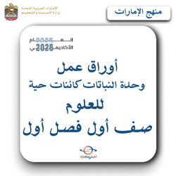 أوراق عمل وحدة النباتات كائنات حية علوم صف أول فصل أول