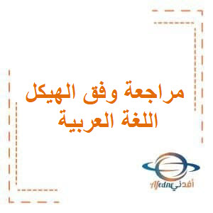 مراجعة إمتحانية وفق الهيكل لغة عربية صف ثاني عشر عام و متقدم فصل ثاني عام 2024