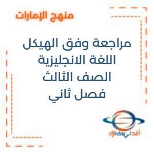 تحميل المراجعة النهائية وفق الهيكل اللغة الانجليزية الصف الثالث الفصل الثاني