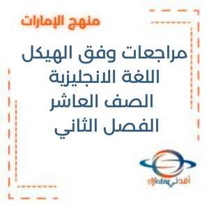 مراجعات وفق الهيكل لغة انكليزية الصف عاشر الفصل الثاني