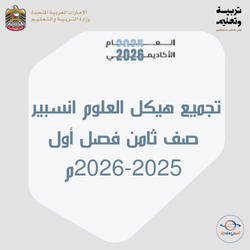 تجميع هيكل العلوم انسبير صف ثامن فصل أول 2025-2026م