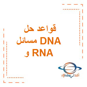 قواعد حل مسائل DNA و RNA أحياء صف تاسع فصل ثاني