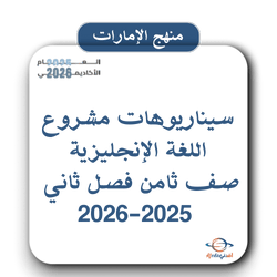 سيناريوهات مشروع اللغة الإنجليزية صف ثامن فصل ثاني 2025-2026