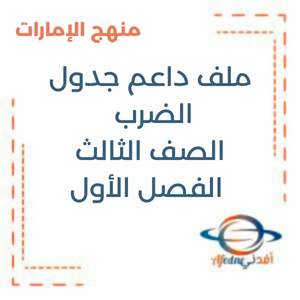 ملف داعم جدول الضرب الصف الثالث الفصل الأول منهج الإمارات